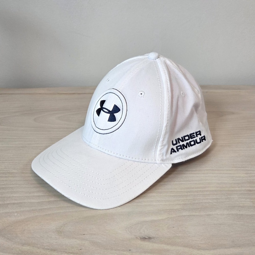 Under Armour UA Golf Jordan Spieth Tour Stretch Fit Hat - White - Size LG/XL